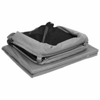 VidaXL Babybox met matras linnen lichtgrijs - thumbnail