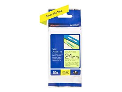 Brother TZe-C51 Labeltape signaalkleur PET Tapekleur: Signaalgeel Tekstkleur: Zwart 24 mm 5 m - thumbnail