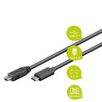 goobay USB-C 2.0 naar Mini USB-B 2.0 adapter - thumbnail