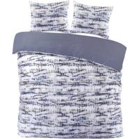 Dekbedovertrek Tarik - wit/blauw - 200x200/220 cm - Leen Bakker - thumbnail