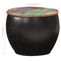 Salontafel 53x43 cm massief gerecycled hout - thumbnail