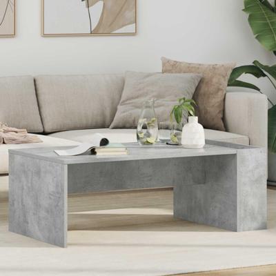 Salontafel Beton Grijs 95 x 50 x 34 cm Bewerkt hout
