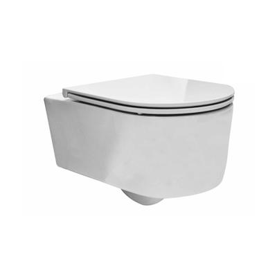 Wiesbaden Wandcloset Arco 36x55x34,5 cm met Flatline Toiletzitting Wit