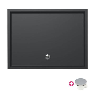 Douchebak Xenz Mariana | 120x90x4 cm | Incl.Afvoersifon-Chroom | Acryl | Rechthoekig | Antraciet mat Douchebak Xenz Mariana | 120x90x4 cm | Incl.Afvoersifon-Chroom | Acryl | Rechthoekig | Antraciet mat