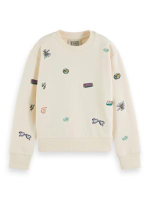 All-over embroidered sweatshirt