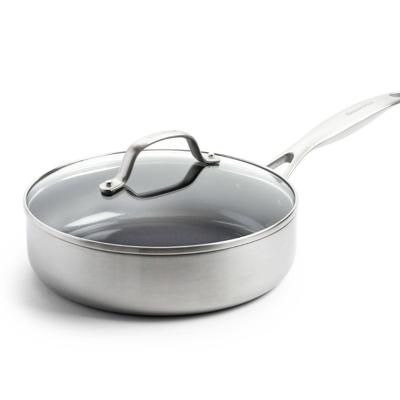 GreenPan Geneva hapjespan 24cm met deksel Pan Zilver