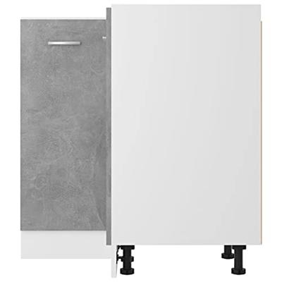 Hoekonderkast 75,5x75,5x81,5 cm spaanplaat betongrijs Hoekonderkast 75,5x75,5x81,5 cm spaanplaat betongrijs