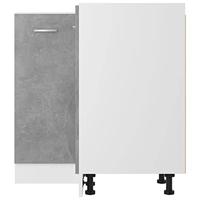 Hoekonderkast 75,5x75,5x81,5 cm spaanplaat betongrijs - thumbnail