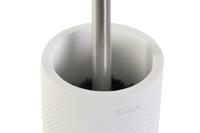 Toiletborstel DKD Home Decor 10 x 10 x 37 cm Cement Roestvrij staal Wit - thumbnail