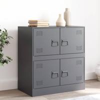 Dressoir 67x39x73 cm staal antracietkleurig - thumbnail