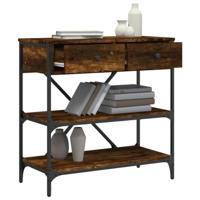 Wandtafel 75x34,5x75 cm bewerkt hout gerookt eikenkleurig - thumbnail
