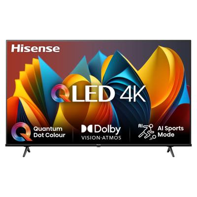 Hisense 50E7NQ QLED Smart TV, 127 cm (50 inch), Quantum Dot Colour, Dolby Vision, Dolby Atmos, speelmodus Plus, 60 Hz VRR 120 fps, Bluetooth & HDMI, spraakherkenning, TV, VIDAA (nieuw 2024)