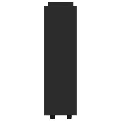 Opbergtrolley smal 3-laags bewerkt hout zwart