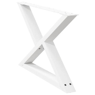 Salontafelpoten 2 st 70x(42-43,3) cm staal wit