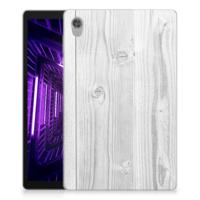 Lenovo Tab M10 HD (2de generatie) Silicone Tablet Hoes White Wood - thumbnail