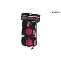 Skate beschermset 6 delig roze/zwart S - thumbnail