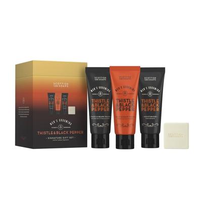 Scottish Fine Soaps Men's Grooming Thistle & Black Pepper Luxurious Gift Set Scottish Fine Soaps Men's Grooming Thistle & Black Pepper Luxurious Gift Set