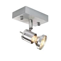 SLV Asto Spot I 147441 Plafondspot Halogeen GU10 75 W Aluminium (geborsteld) - thumbnail