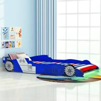 Kinderbed raceauto met LED-verlichting blauw 90x200 cm - thumbnail