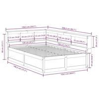 Bed met boekenkast zonder matras grenenhout wit 120x190 cm - thumbnail