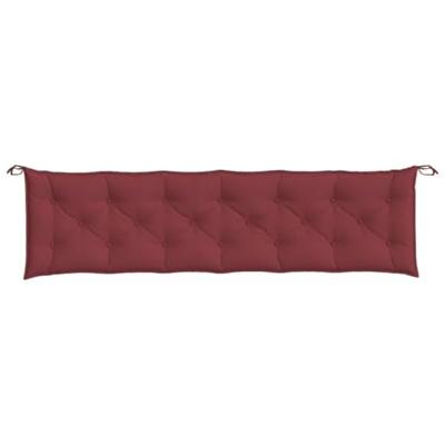 VidaXL Tuinbankkussens 2 st 200x50x7 cm stof gemêleerd wijnrood