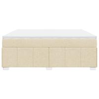 Boxspring met matras stof crèmekleurig 180x200 cm - thumbnail