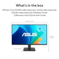 ASUS EyeCare VA249HG Full HD-monitor van 24 inch, frameloos, flikkervrij, blauwlichtfilter, adaptieve synchronisatie - 120 Hz, 1ms MPRT, 16:9 IPS-paneel, 1920 x 1080 - Vesa 100 x 100, HDMI, D-Sub - thumbnail