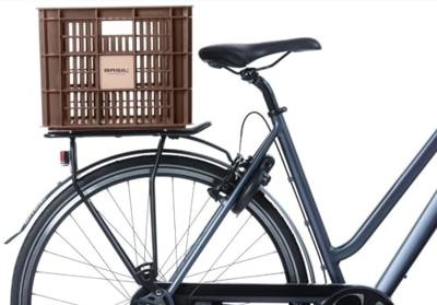 Gerecyclede fietskrat Basil Crate L 40.0 liter 39 x 49 x 26 cm - chocolate brown