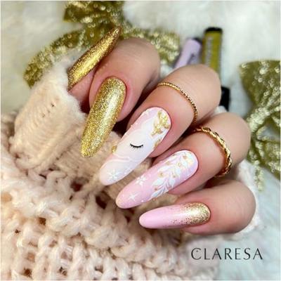 Claresa uv/led gellak 5ml full glitter 3 gold