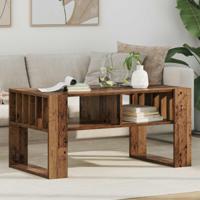 Salontafel Oudhout 92 x 49,5 x 45 cm Bewerkt hout - thumbnail