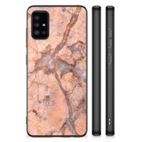 Samsung Galaxy A51 Gripcase Marmer Oranje - thumbnail