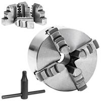 VidaXL Klauwplaat met 4 bekken zelfcentrerend 100 mm staal - thumbnail