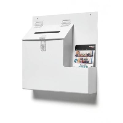 Deflecto Actiebox met gleuf en slot Wit (b x h x d) 35.5 x 36 x 9 cm 1 stuk(s) Deflecto Actiebox met gleuf en slot Wit (b x h x d) 35.5 x 36 x 9 cm 1 stuk(s)