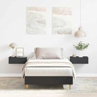 Bedframe zonder matras 90x190 cm spaanplaat zwart - thumbnail
