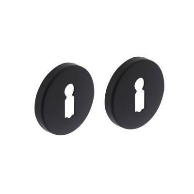 Intersteel rozetten met sleutelgat verdekt 49x7mm - mat zwart Intersteel rozetten met sleutelgat verdekt 49x7mm - mat zwart