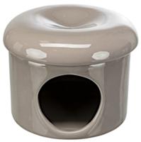 TRIXIE SPEELHUIS MUIZEN MET DEKSEL KERAMIEK TAUPE 16X16X12 CM 3 ST - thumbnail