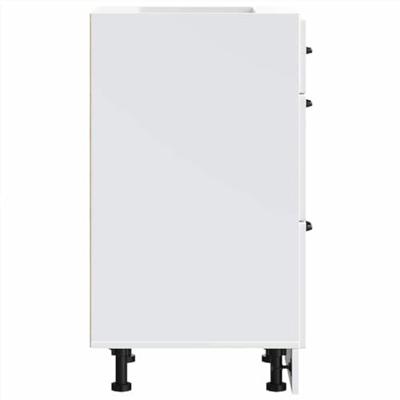 Keuken onderkast Lucca bewerkt hout wit Keuken onderkast Lucca bewerkt hout wit