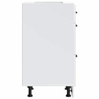 Keuken onderkast Lucca bewerkt hout wit - thumbnail