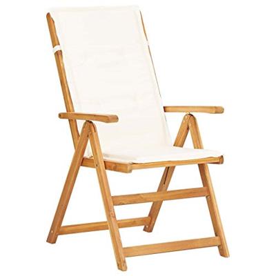 Tuinstoelen verstelbaar 2 st massief acaciahout bruin - thumbnail