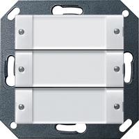 Gira Deurcommunicatie AUDIO, Systeem 55/E22 drukknop 3-voudig, kunststof, zuiver - thumbnail