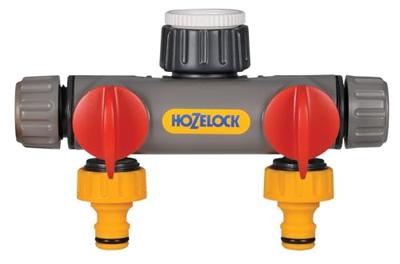 Hozelock 2-weg waterverdeler + aftapkraan Hozelock 2-weg waterverdeler + aftapkraan