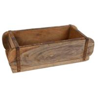 Kist Brick mould recycle naturel hout 32x15x10cm - thumbnail