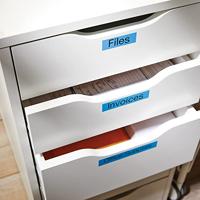 Labeltape Dymo LabelManager D1 polyester 19mm zwart op blauw - thumbnail