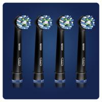 Oral-B CrossAction Opzetborstels Black, Verpakking Van 4, Black Edition - thumbnail