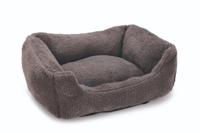 Beeztees Pluche ligbed kadi 47x37x18cm grijs - thumbnail