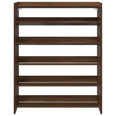 VidaXL Schoenenrek 80x25x100 cm bewerkt hout bruin eikenkleur
