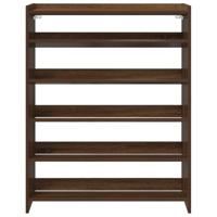 VidaXL Schoenenrek 80x25x100 cm bewerkt hout bruin eikenkleur - thumbnail