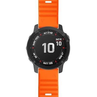 By Qubix - Siliconen bandje - Oranje - Compatible met Garmin Fenix 8-51mm - Compatible Garmin bandje