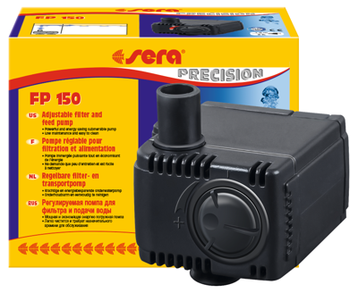 sera 30599 filter- en transportpomp FP 150 regelbaar voor zoet- en zeewater (Qmax: 150 l/h Hmax: 0,60 m bij 2,5 watt met EU-stekker en 11 mm slangaansluiting en 1,8 m netkabel) en vervanging voor kube 16 l