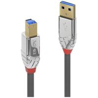 Kabel USB A naar USB B LINDY 36664 5 m Zwart Grijs Antraciet - thumbnail